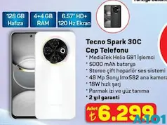 TECNO SPARK 30C CEP TELEFONU indirimli fiyat TECNO SPARK 30C CEP TELEFONU fiyat ve kampanya bilgisi
